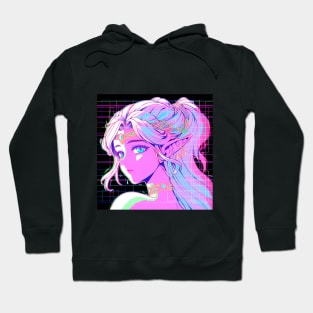 Anime Elf in retrowave style Hoodie